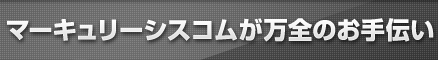 マーキュリーシスコムが万全のお手伝い